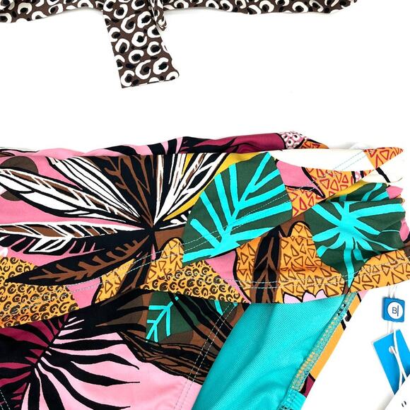 Bleu Rod Beattie Run Wild Pink & Brown Swim Bikini Bottom NWT 4 - Picture 4 of 6